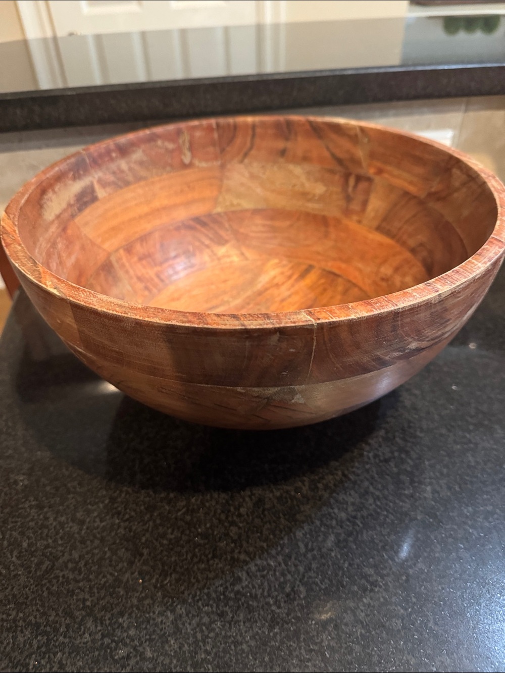 Hearth & Hand Wooden Serving Bowl - Warm Brown Wood Tones